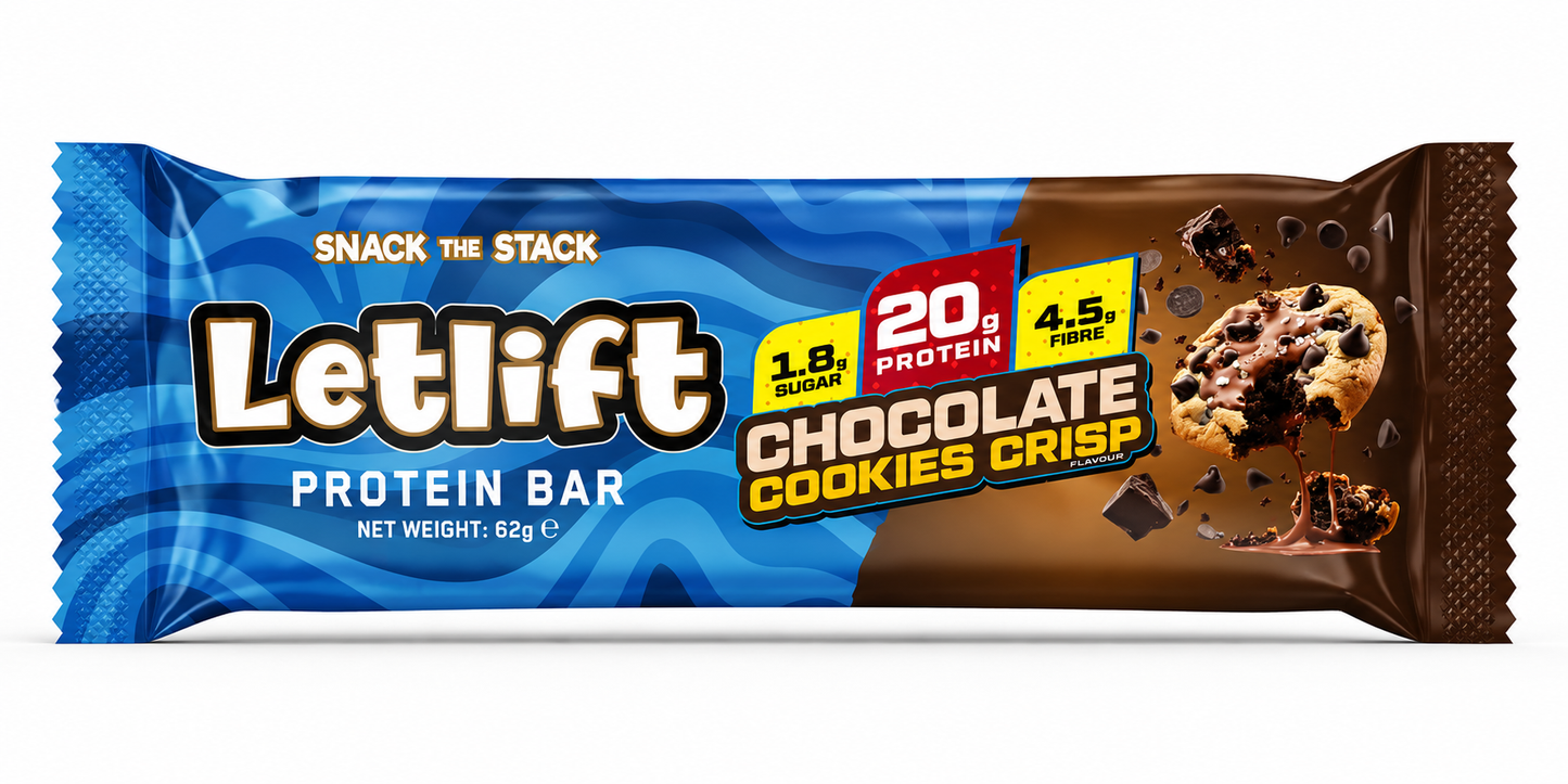 Letlift Protein Bar - 62g Chocolate Cookies Crisp