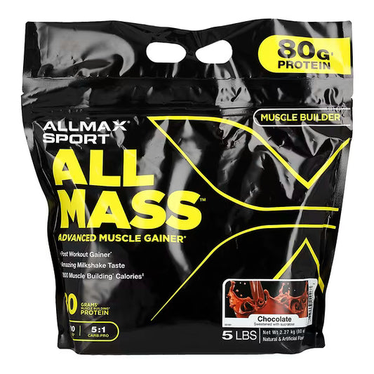 ALLMAX, Sport, ALLMASS™, Advanced Muscle Gainer, Chocolate, 5 lbs (2.27 kg)