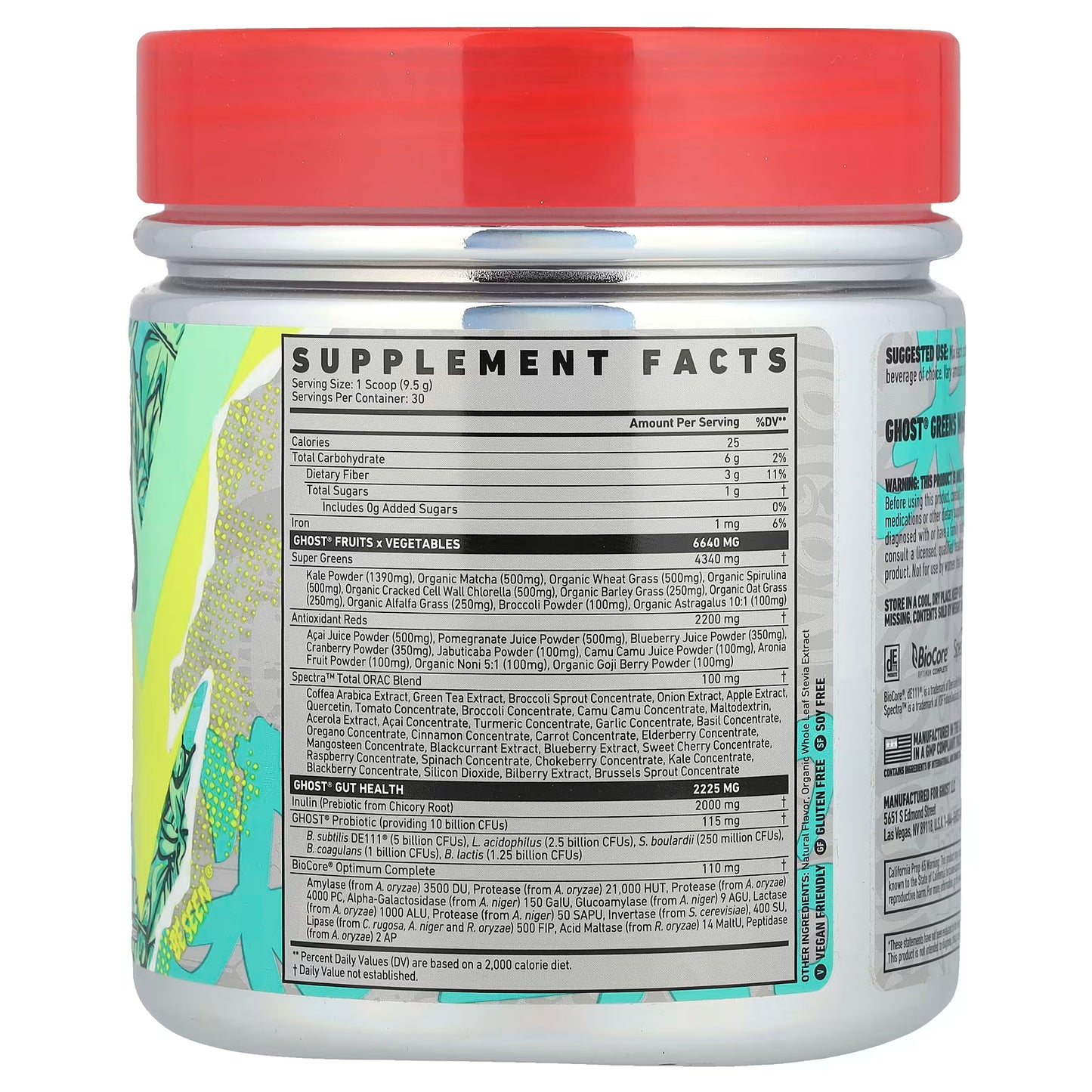Ghost, Greens, Original, 10 oz (285 g)