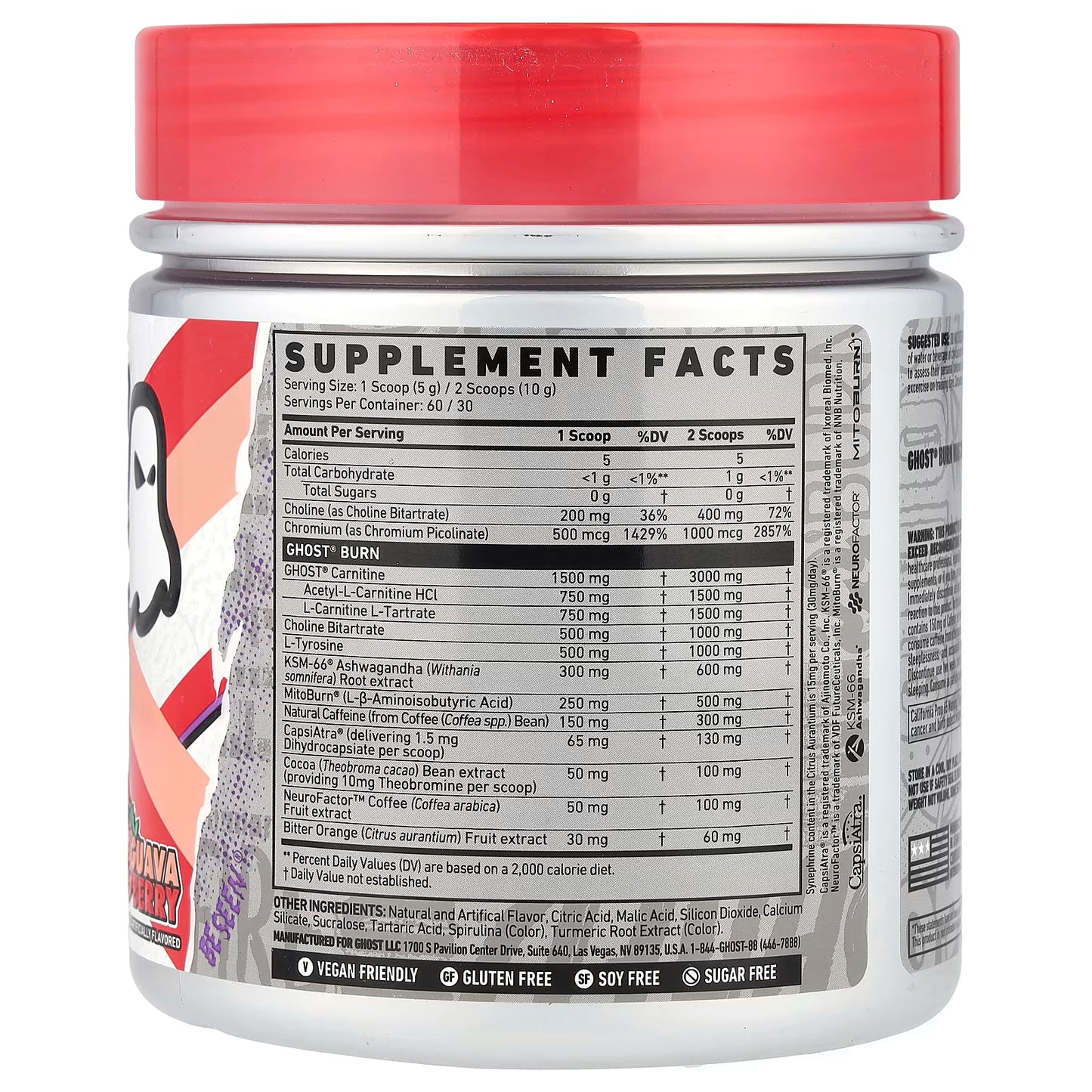 Ghost, Burn, Guava Berry , 10.6 oz (300 g)