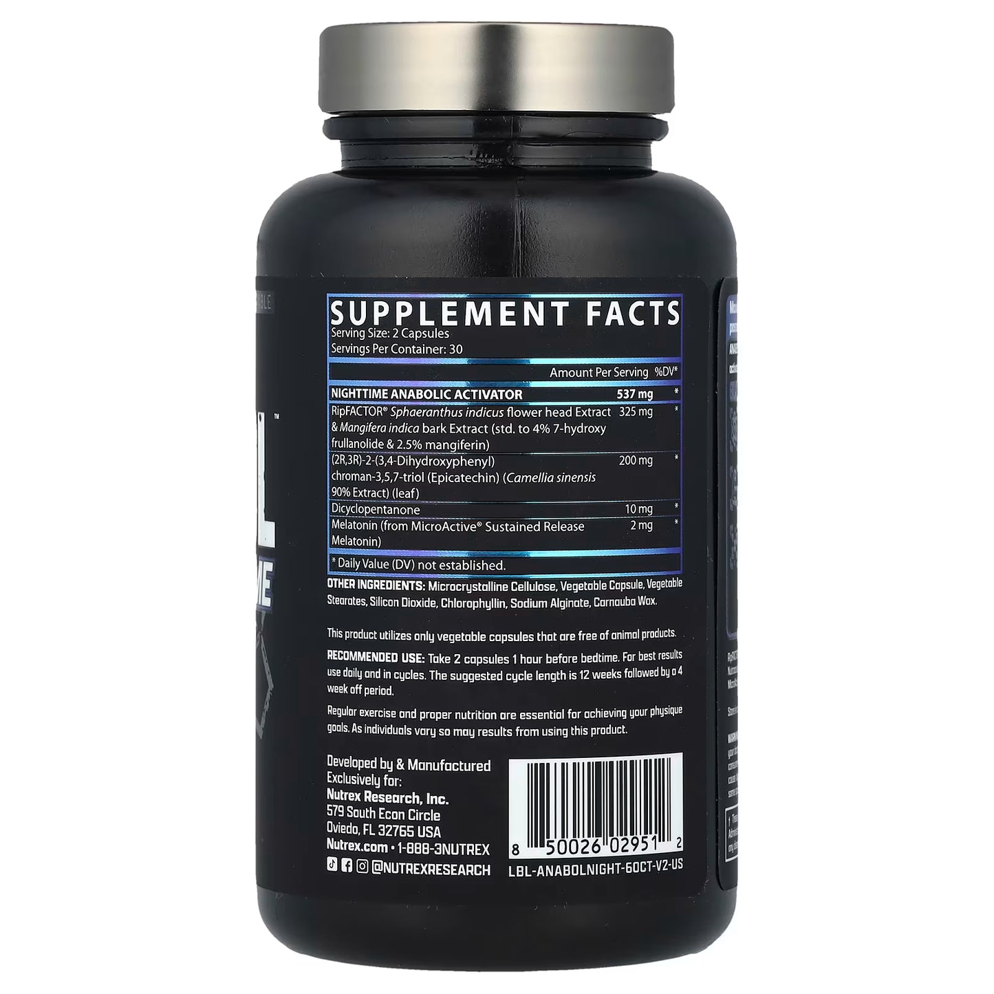 Nutrex Research, Anabol™ Nighttime, 60 Capsules