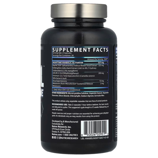 Nutrex Research, Anabol™ Nighttime, 60 Capsules