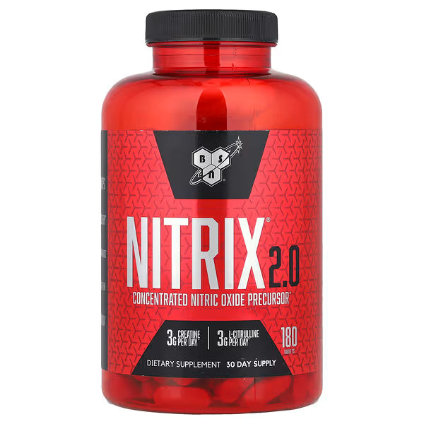 BSN, Nitrix® 2.0, Concentrated Nitric Oxide Precursor, 180 Tablets