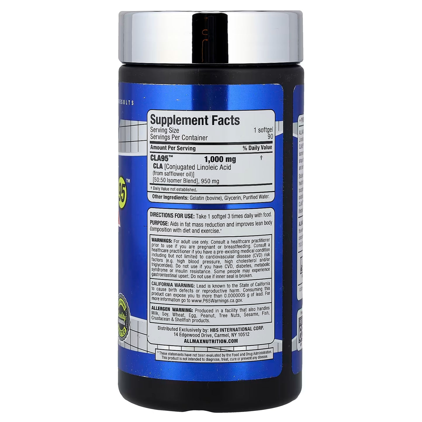 ALLMAX, Essentials, CLA95™, 1,000 mg, 90 Capsules