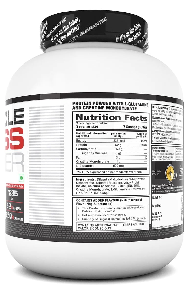 Labrada Muscle Mass Gainer Powder for Adults Post-Workout