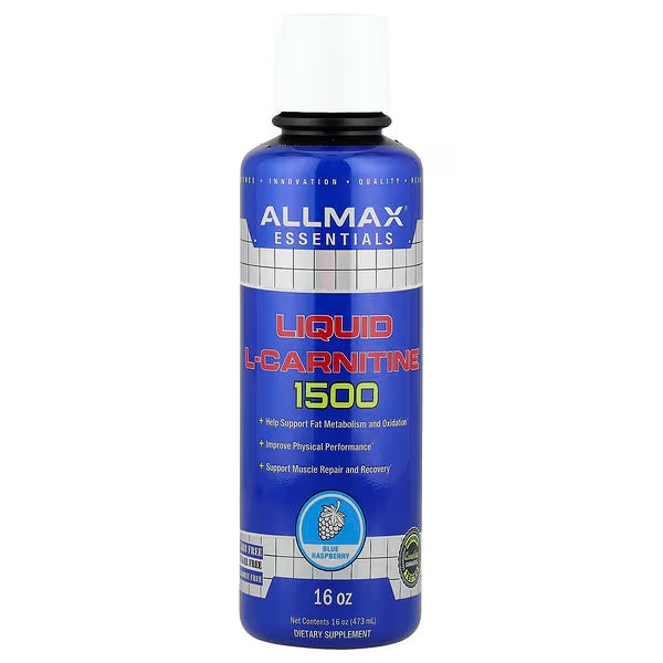 ALLMAX, Liquid L-Carnitine 1500, Blue Raspberry, 16 oz (473 ml)