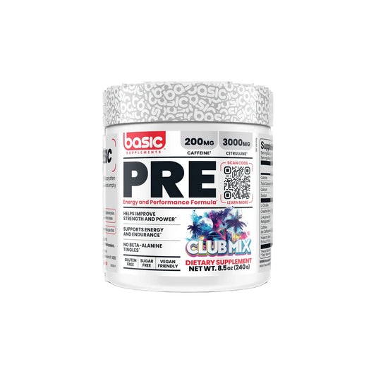 Basic Supplements Pre Energy & Performance - 20 Stickpacks Club Mix