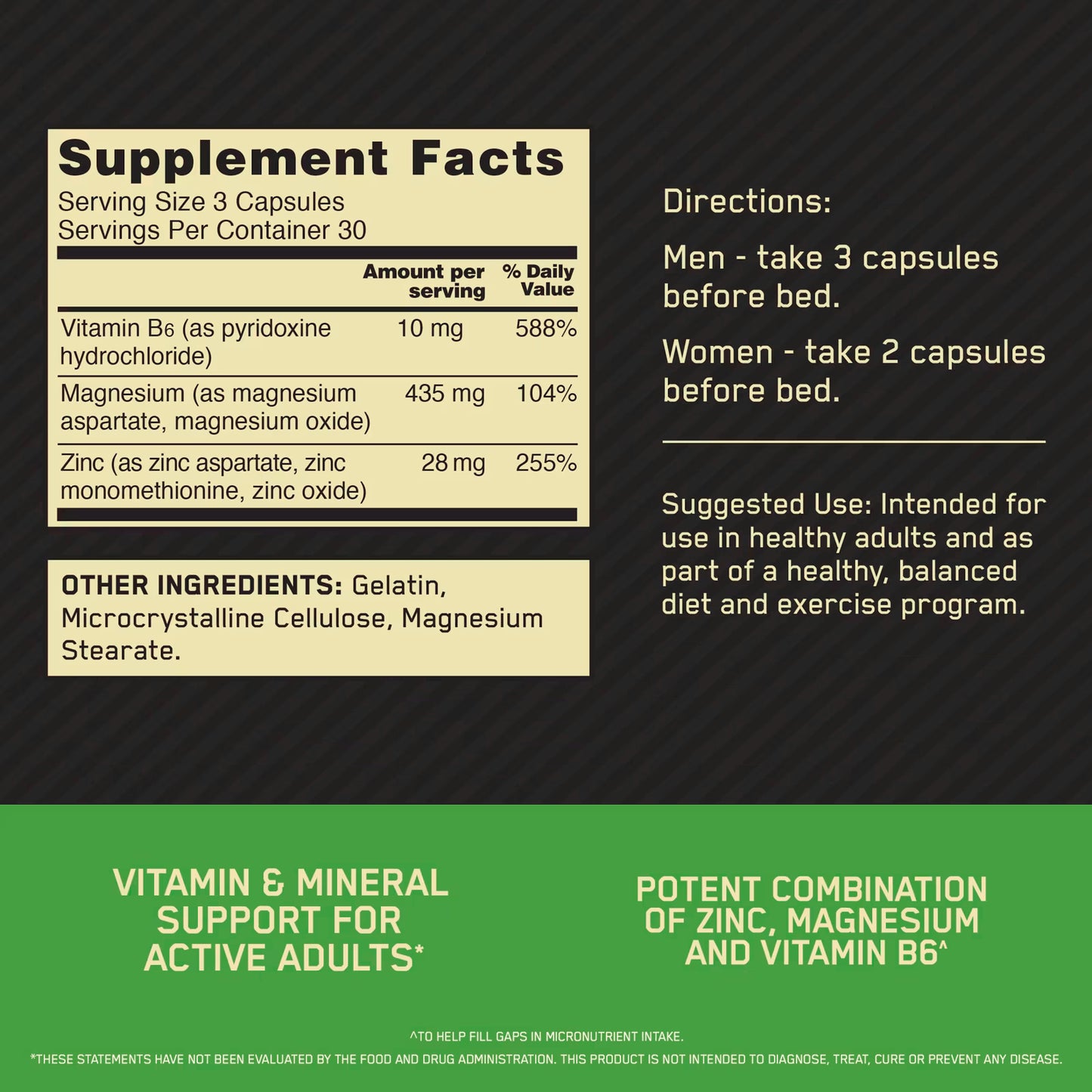 Optimum Nutrition, Zinc Magnesium Aspartate, 90 Capsules