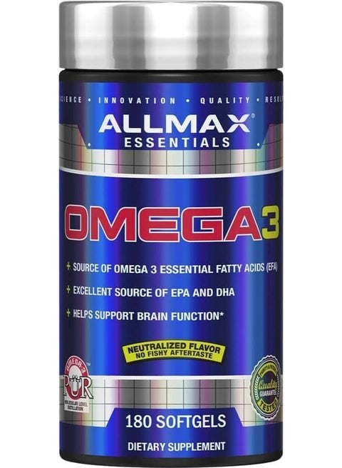 ALLMAX, Essentials, Omega-3, 180 Softgels