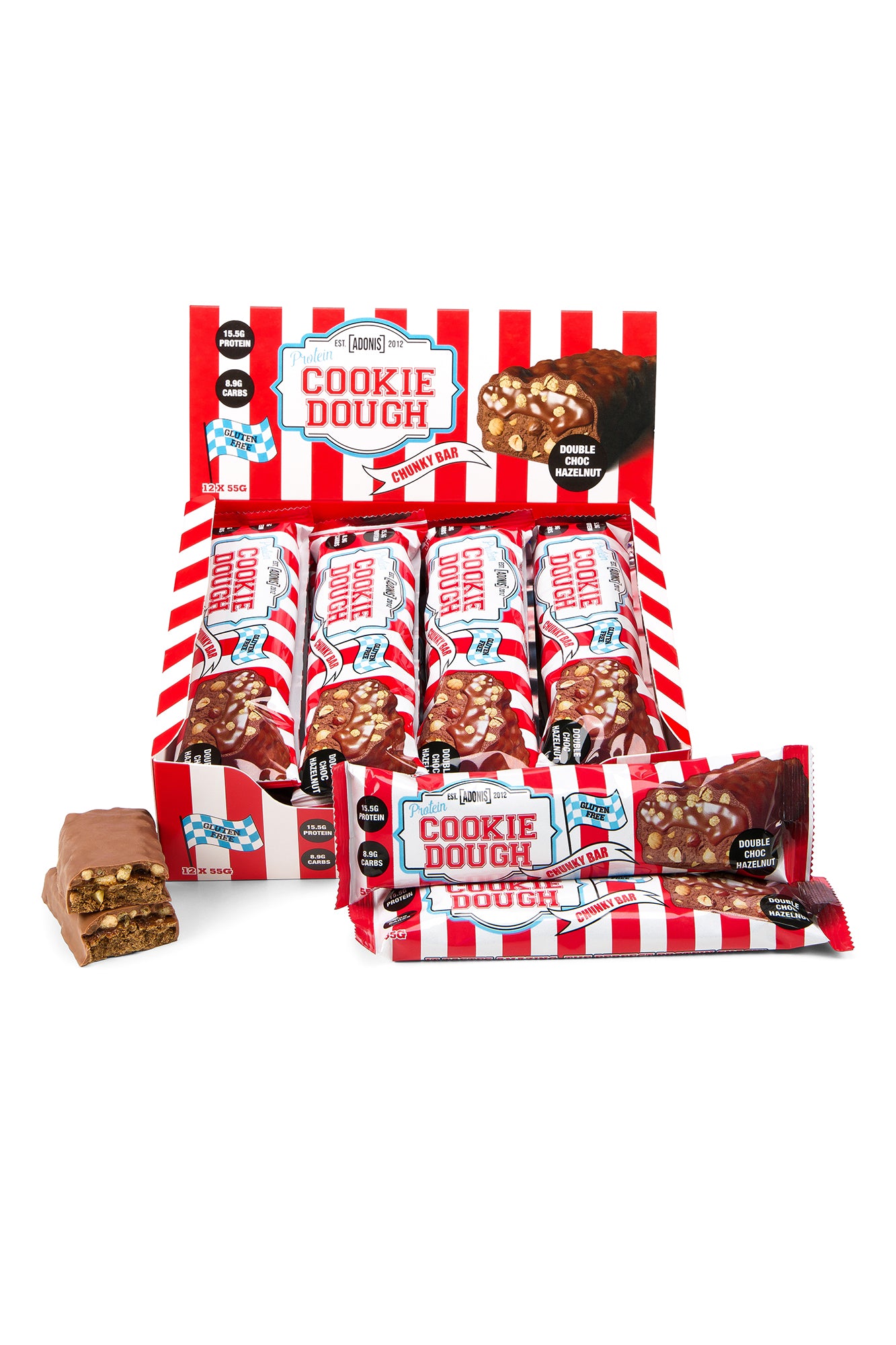 Adonis Gear Protein Cookie Dough Chunky Bar 55g