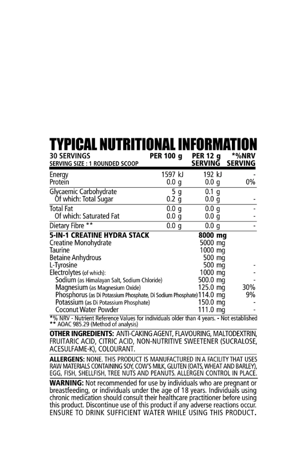 NPL Creatine Hydra 5-in-1 Stack - Arctic Grape Flavor (360g)