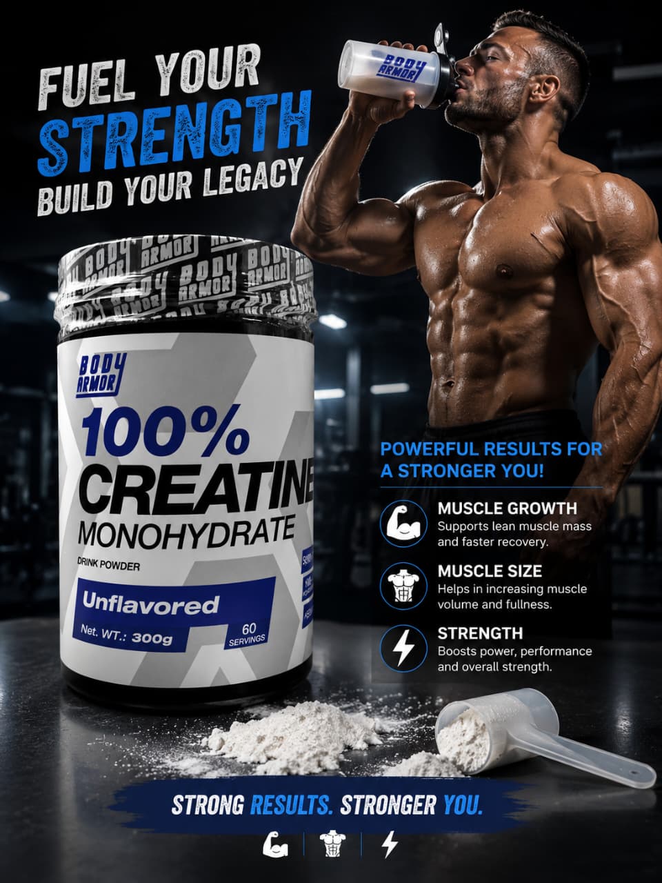 Body Armor 100% Creatine Monohydrate (300g) - Unflavored