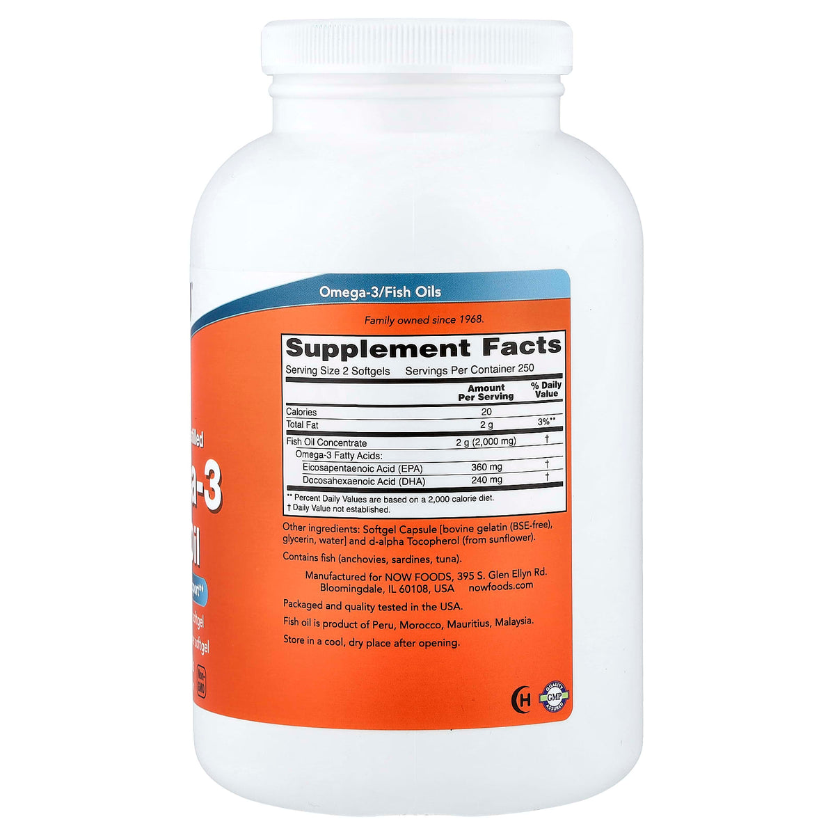Now Foods Omega-3 Fish Oil 1,000 mg