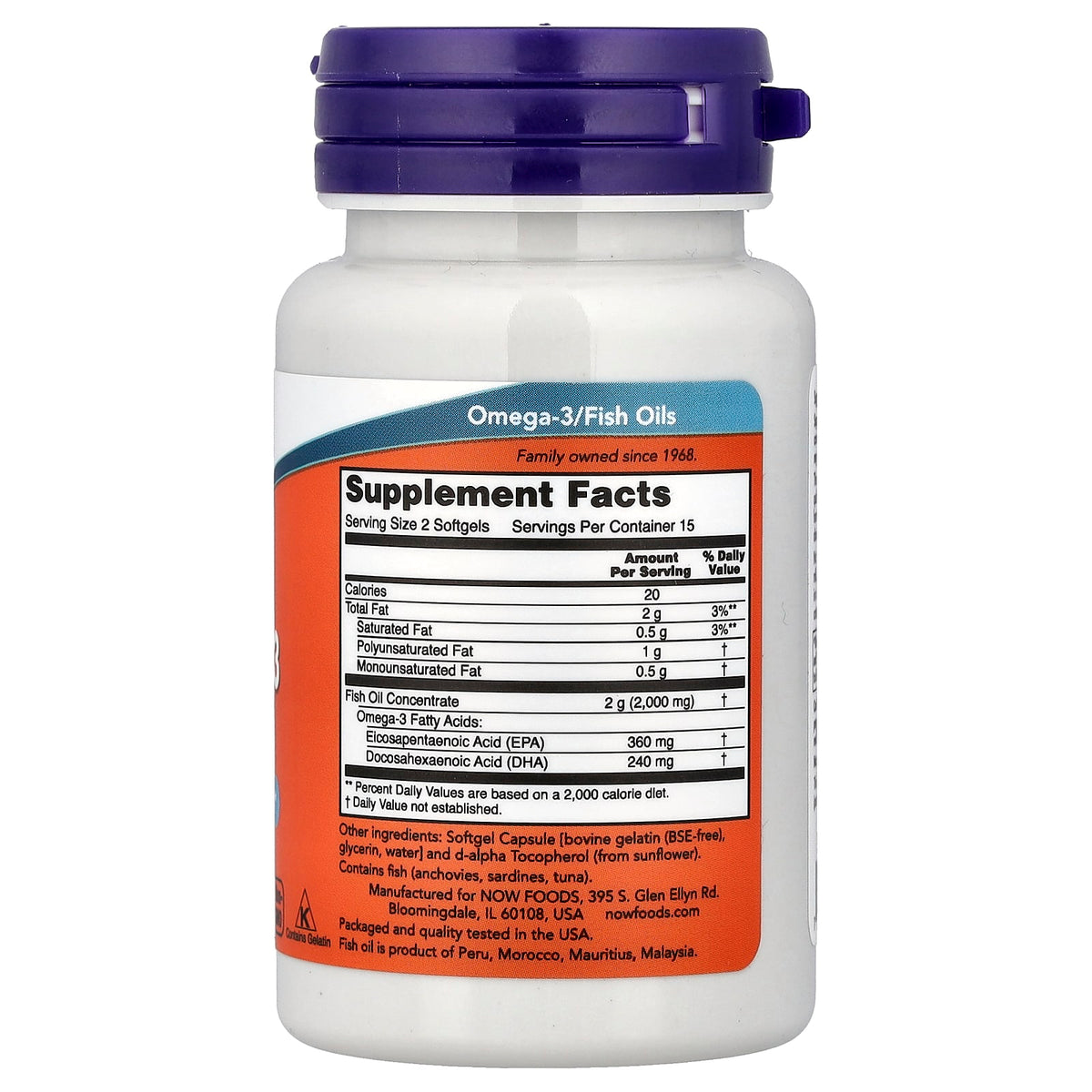 Now Foods Omega-3 Fish Oil 1,000 mg