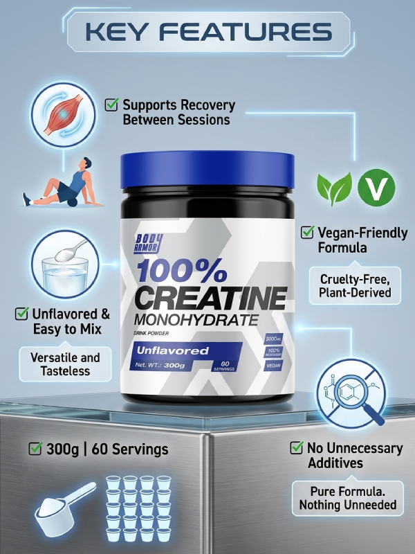 Body Armor 100% Creatine Monohydrate (300g) - Unflavored