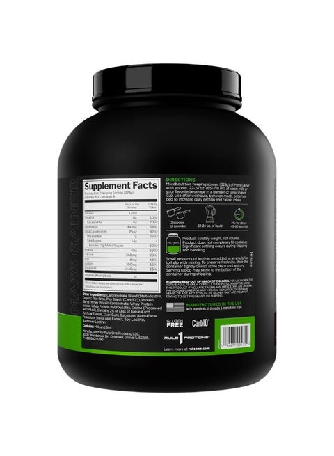 Rule One R1 Mass Gainer - Chocolate Fudge Flavor (2.60 kg / 8 Servings)