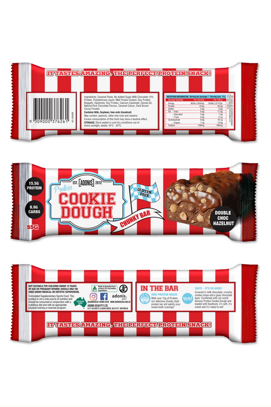 Adonis Gear Protein Cookie Dough Chunky Bar 55g