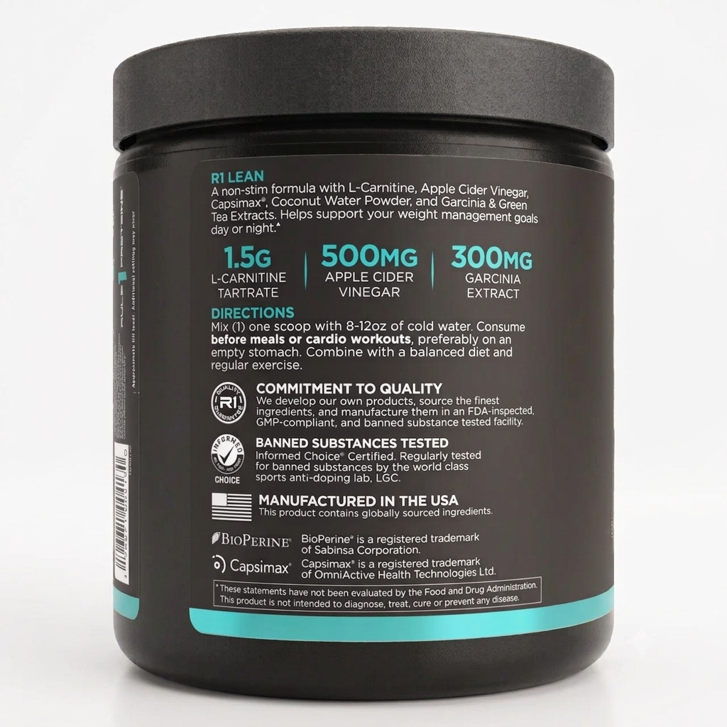 Rule One R1 Lean Non-Stim Weight Management - Guava Lemonade Flavor (30 Servings)