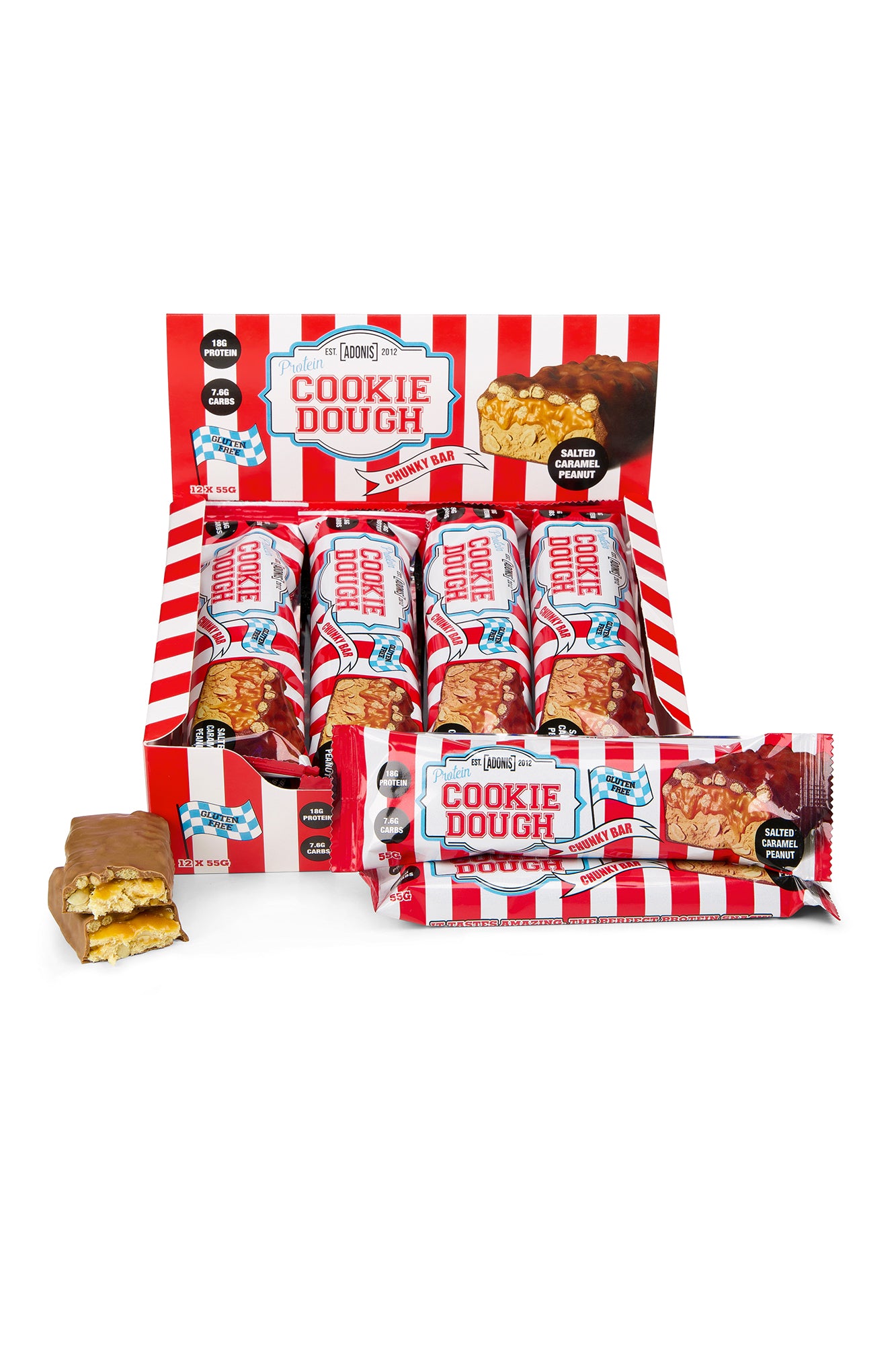 Adonis Gear Protein Cookie Dough Chunky Bar 55g
